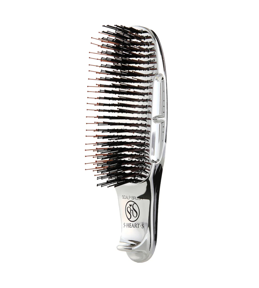 S-HEART-S Scalp Brush World Premium Short Silver